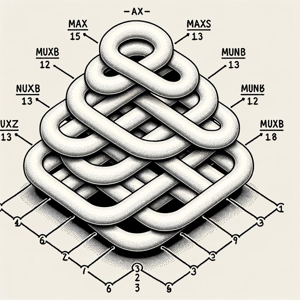 Heap-Diagramm, das einen binaeren Heap zeigt, mit einem Max-Heap und einem Min-Heap nebeneinander